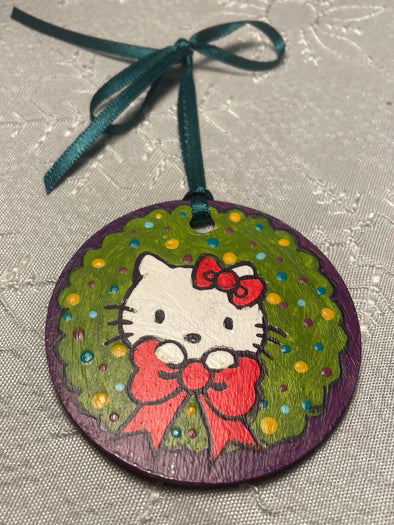 Christmas Ornament - Hello Kitty Wreath