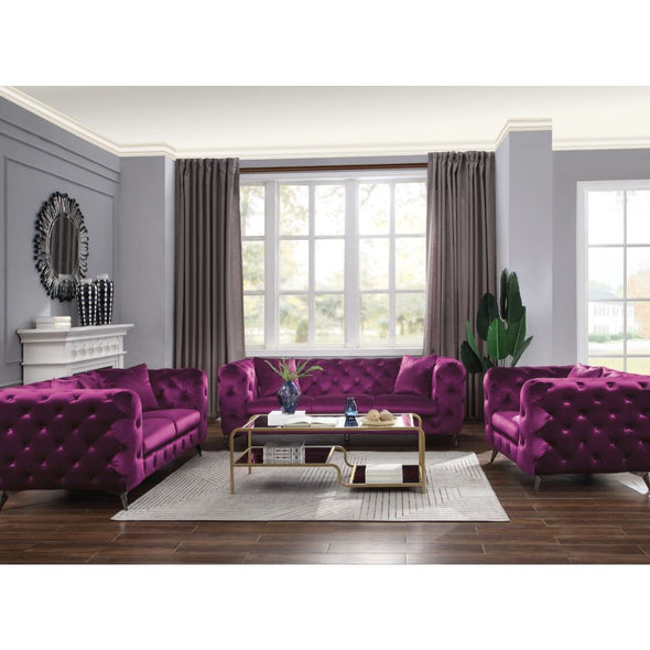 ATRONIA PURPLE LIVING ROOM SET