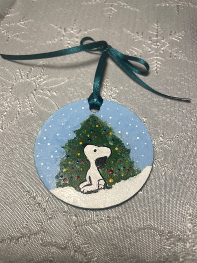 Christmas Ornament - Snoopy & the Christmas tree