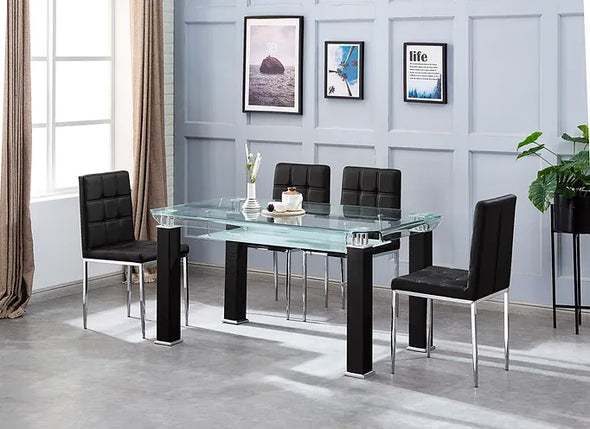 GLASS DINING SET