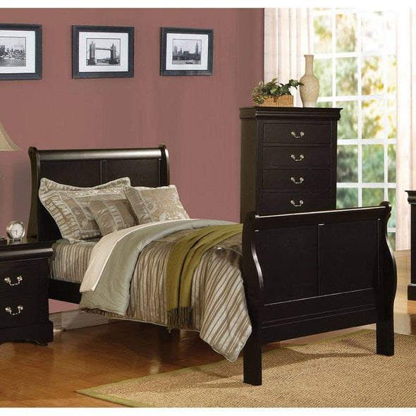 LOUIS PHILIPPE III BED BLACK