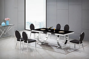 BLACK TEMPERED GLASS TABLE