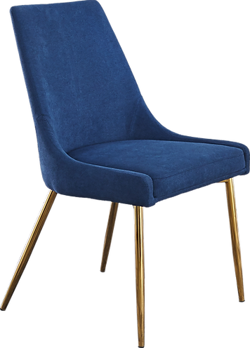 BLUE AND GOLD DINING CHAIR