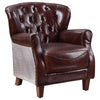 BRANCASTER CHAIR - VINTAGE BROWN & ALUMINUM