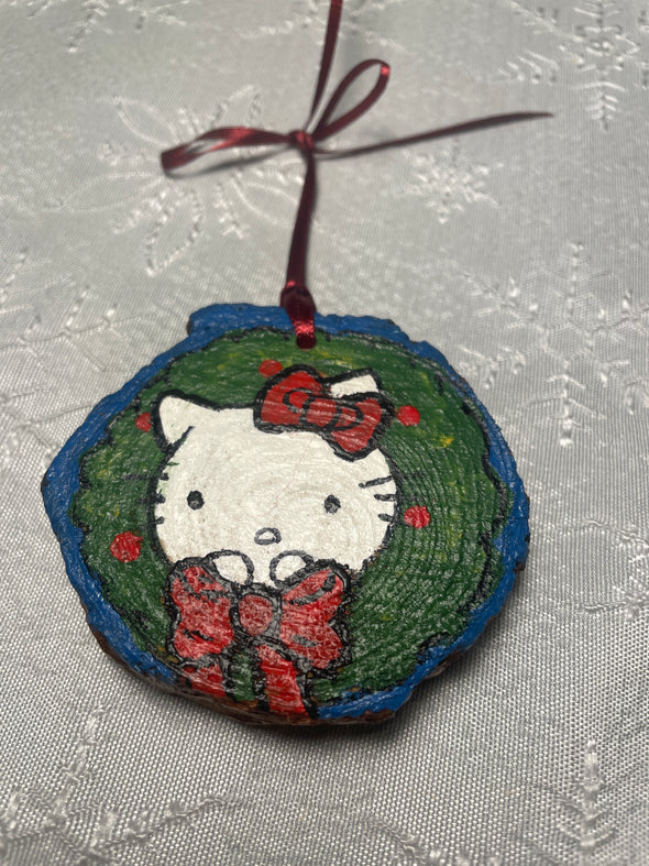 Christmas Ornament - Hello Kitty Wreath