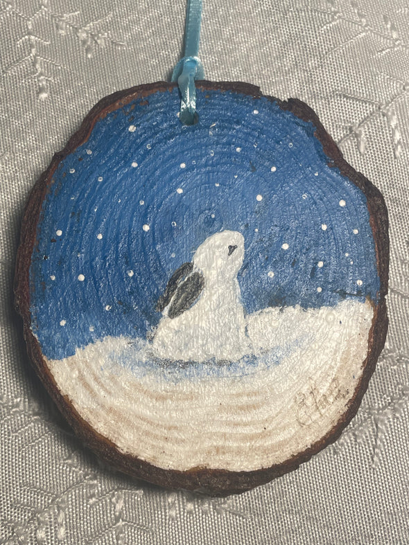 Christmas Ornament - Rabbit in the snow