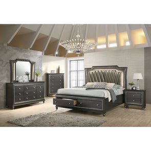 KAITLYN BEDROOM SET - METALLIC GRAY