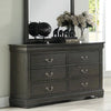 LOUIS PHILIPPE DRESSER AND MIRROR