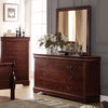 LOUIS PHILIPPE DRESSER AND MIRROR