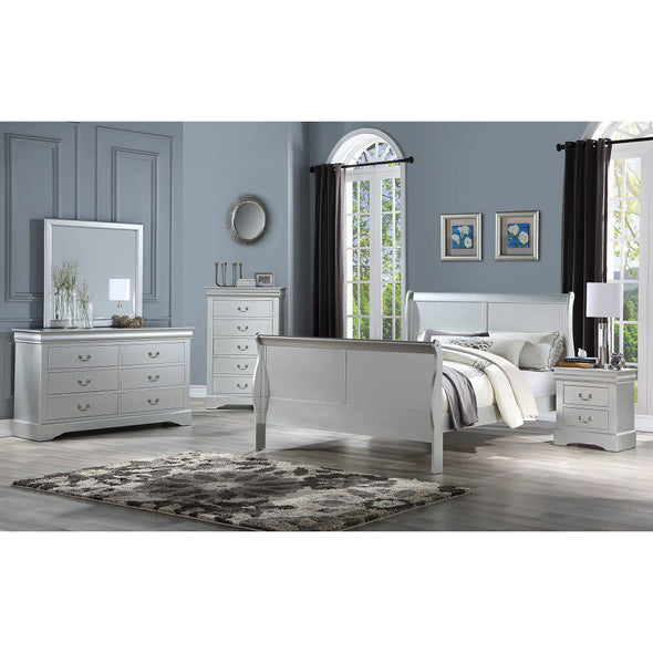 LOUIS PHILIPPE III BED - PLATINUM