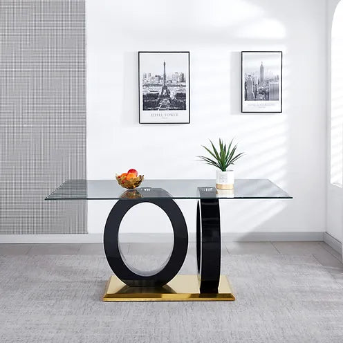 MODERN GLASS DINING TABLE