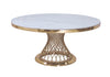 ROUND MARBLE TOP TABLE