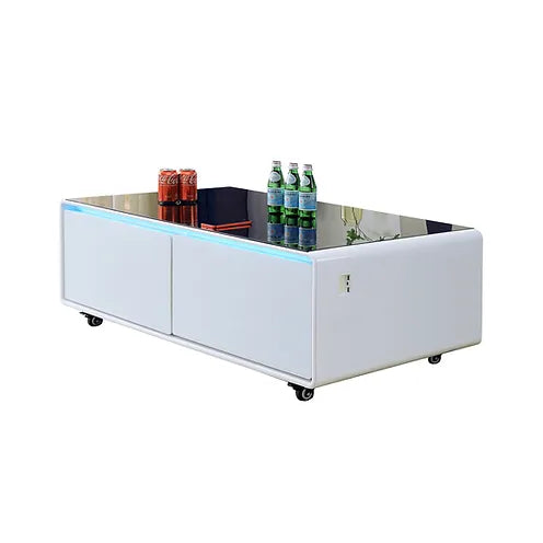 SMART TABLE FRIDGE BROWN & WHITE