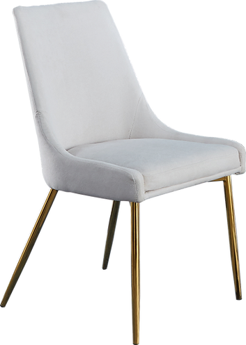 WHITE AND GOLD DINING CHAIR