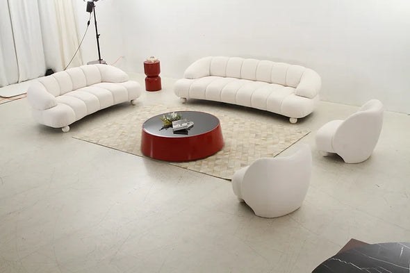 WHITE CHENILLE SOFA COLLECTION