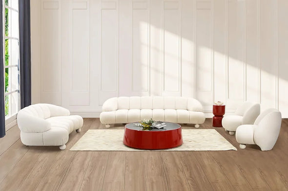 WHITE CHENILLE SOFA COLLECTION