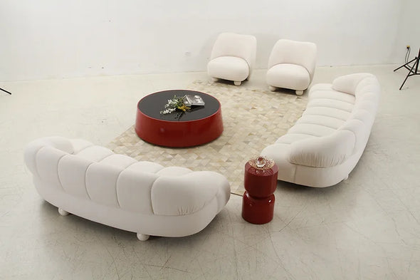 WHITE CHENILLE SOFA COLLECTION