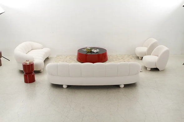 WHITE CHENILLE SOFA COLLECTION