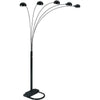 BLACK 5-HEADED FLOOR LAMP