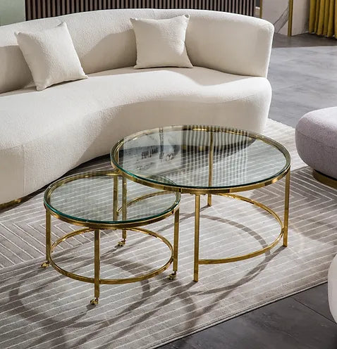 GLASS COFFEE TABLE SET