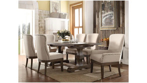 LANDON DINING SET - SALVAGE BROWN