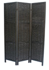 Divider - Black Rustic Woven 4-Panel