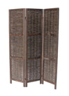 Divider - Dark Brown Rustic Woven 4-Panel