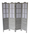 Divider - Washed Gray Arc Shutter 4-Panel