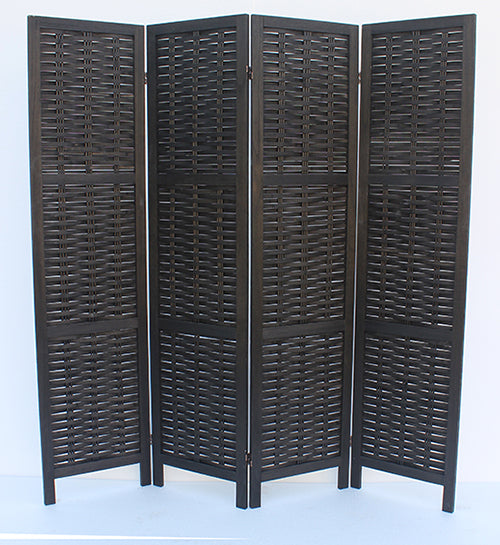 Divider - Black Rustic Woven 3-Panel